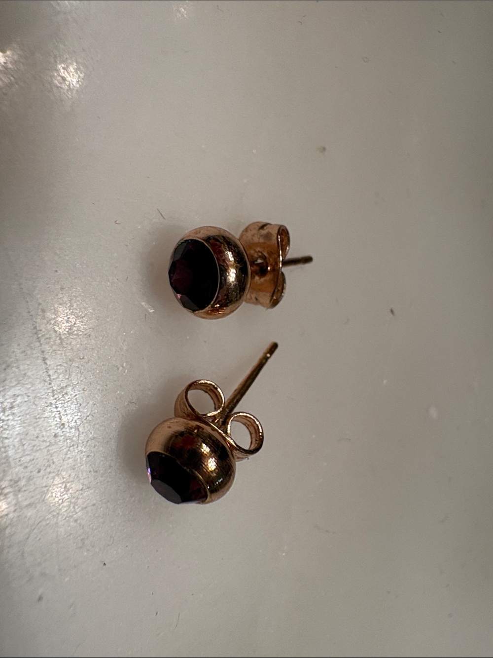 Gold & Purple Earrings